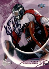 Roman Cechmanek Signed Auto 2002-03 BAP All Star card Philadelphia Flyers