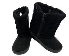 Boots For your Little Girl 2 Side Buttons Side Zip Up NEW Black Size 10