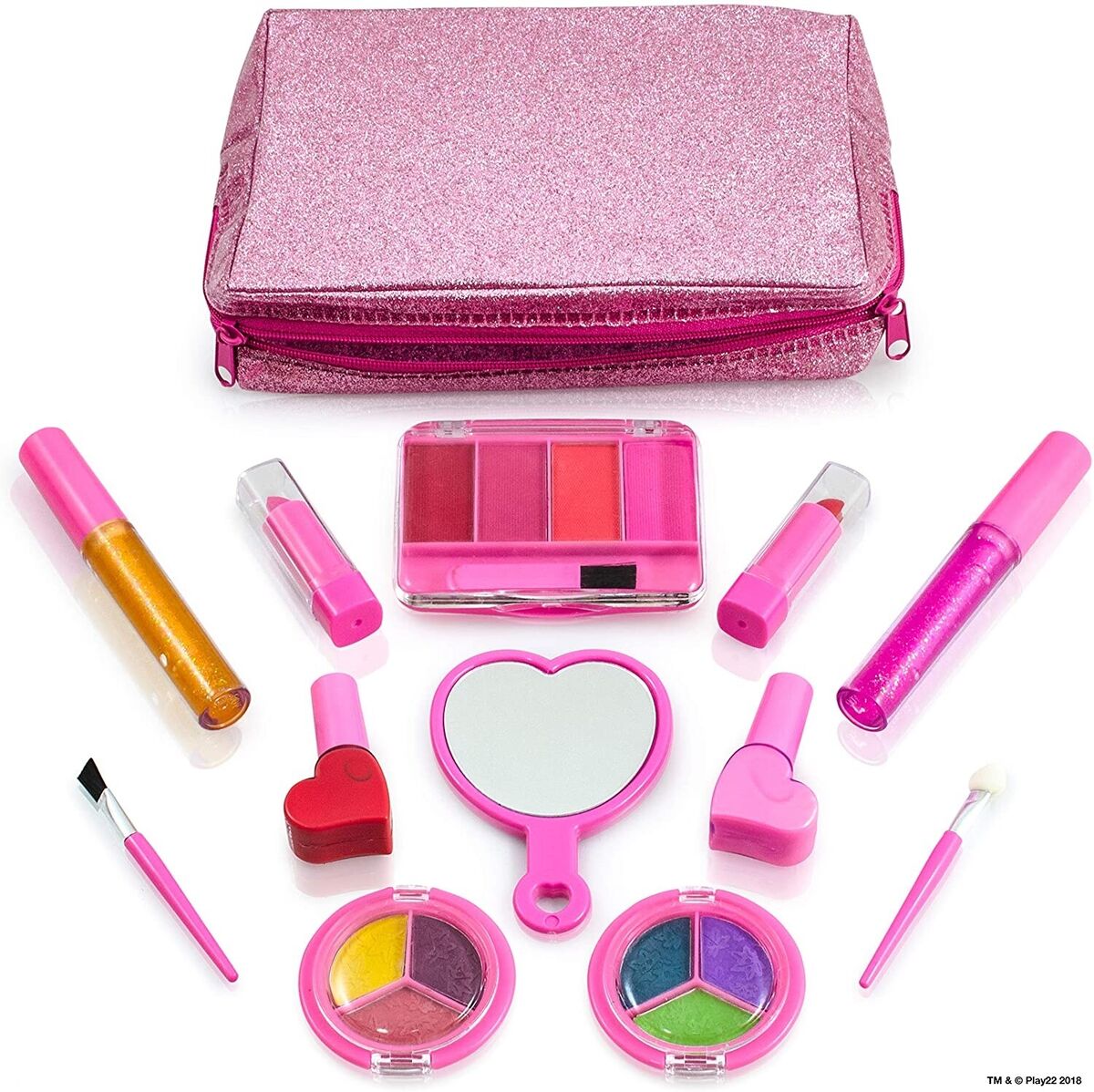 Girls Toys - Perfect Play Kit for Girls and Teens, Pink Kids Toys for 3 4 5  6 7 8 Year Old Girls, Kids Makeup Kit for Girl with Cosmetic Bag