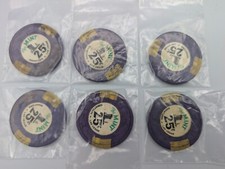 Vintage Lot of 6 Obsolete The Mint Last Vegas Casino 25 Cent Gaming Chips