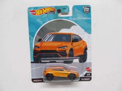Hot Wheels - Car Culture - AutoStrasse - Orange Lamborghini URUS w/ Real Riders