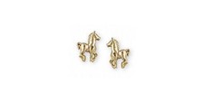 Horse Earrings Jewelry 14k Gold Handmade Horse Earrings H14-EG