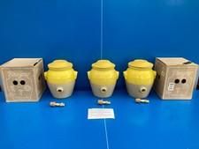 Vinaigrier en Grès Jaune Demis 4,7L Digoin + ROBINET BOIS NEUF 2 -ème choix