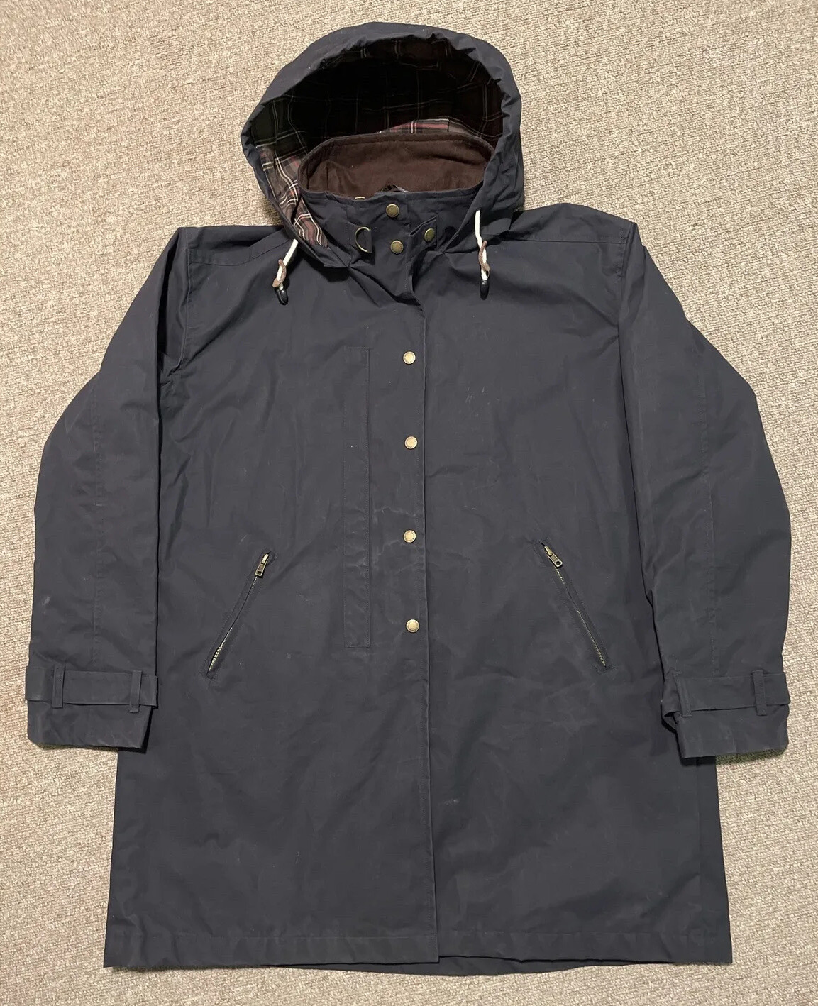 Size 14 Celtic Co Brighton Parka Halley Stevensons Waxed Cotton Coat Rain Jacket image 5