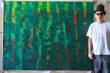 Mark Little, Authentic, original,Painting￼, 81” X 62” Acrylic, Abstract, POP Art