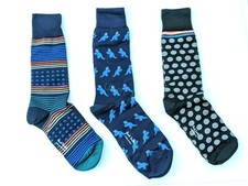 Paul Smith Men's Sock Set - BNWT Dino Artist Stripe Socks Gift Boxed 3-in-1