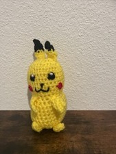 Pikachu Pok mon Crochet Knit Plush Handmade