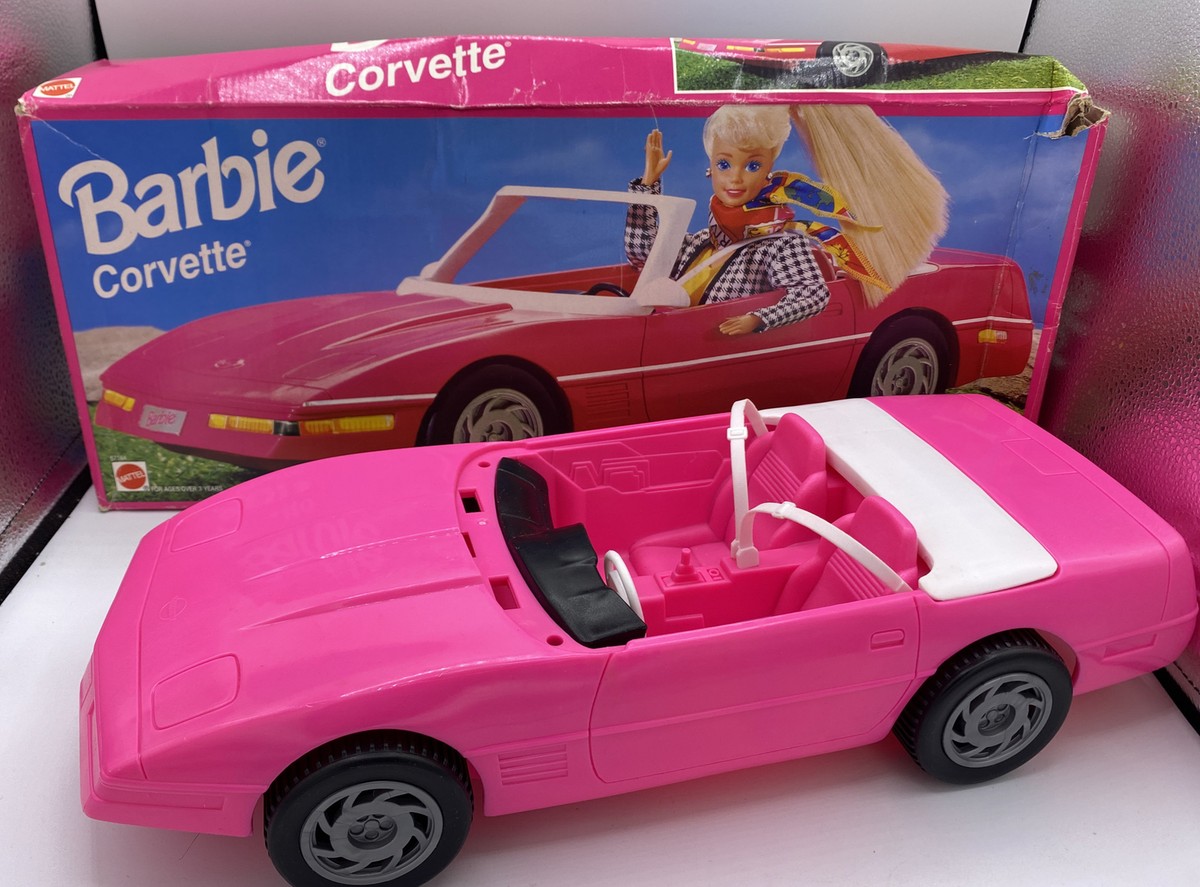 Barbie Pink Corvette w/ Box 1994 Mattel #67164 Missing