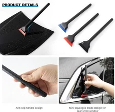 3 Pcs Mini Squeegee Auto Vinyl Window Tint 3 Different Hardness Blade PPF Tools
