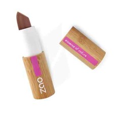 ZAO Rouge à lèvres Cocoon - 466 Chocolat BIO Avec pochon coton