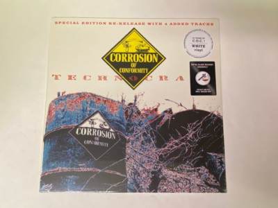 Corrosion Of Conformity Technocracy LP RECORD WHITE VINYL 40TH ANNIVERSARY PRESS