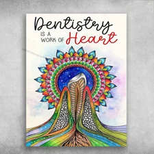 Dentist Poster - Dentistry Is A Work Of Heart, Teeth Care