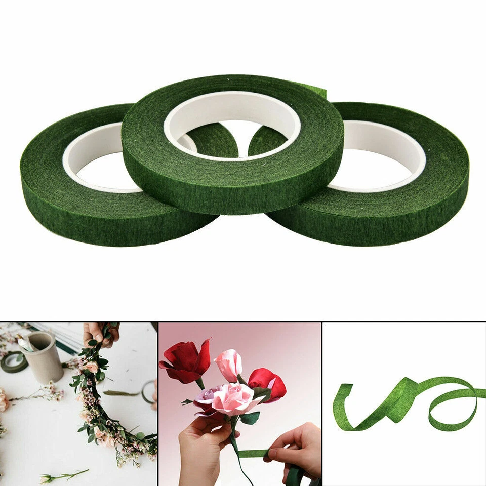 3PCS Floral Tapes Self-Adhesive Wraps Florist Stem Wrap Garland Tape Flower Wrap - Image 3 of 4