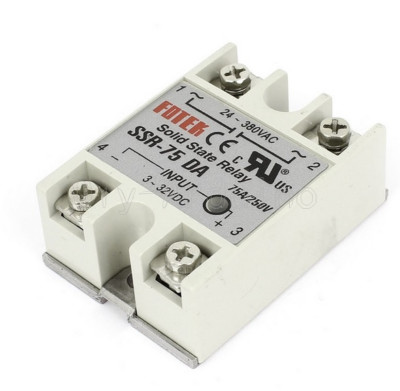 SSR-75DA-H 75A Single Phase Halbleiterrelais Relais DC 3-32V to AC 90-480V