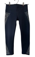 Athleta Navy Blue Gel Dot Sonar Capri Leggings Athleisure Women's XS Yoga
