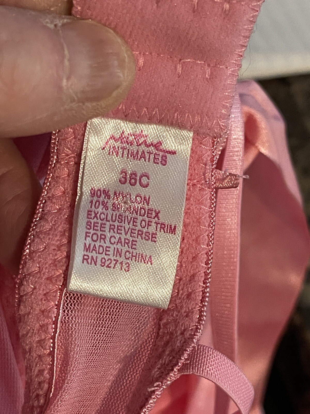 NATIVE INTIMATES LINGERIE /NIGHTY ! SIZE 36 C. PINK - Gem