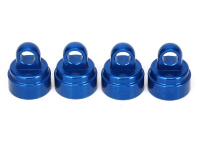 Traxxas 3767A - Aluminum Blue-Anodized Shock Caps for Ultra Shocks