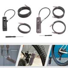 Combination Cable Lock 4 Digit Lock For Bikes, Luggage, Garage Gate Black/Leaden