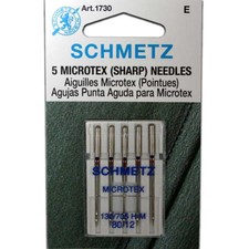 Schmetz Microtex Sharp Needles - Size 80/12