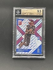 2018 Lamar Jackson Elite Draft Picks Aspirations Blue. RC! /25! BGS 9.5! POP 1!