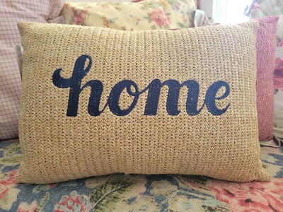 Sonoma Goods For Life Hermosa Home Indoor Outdoor Embroidered Throw Pillow  Tan