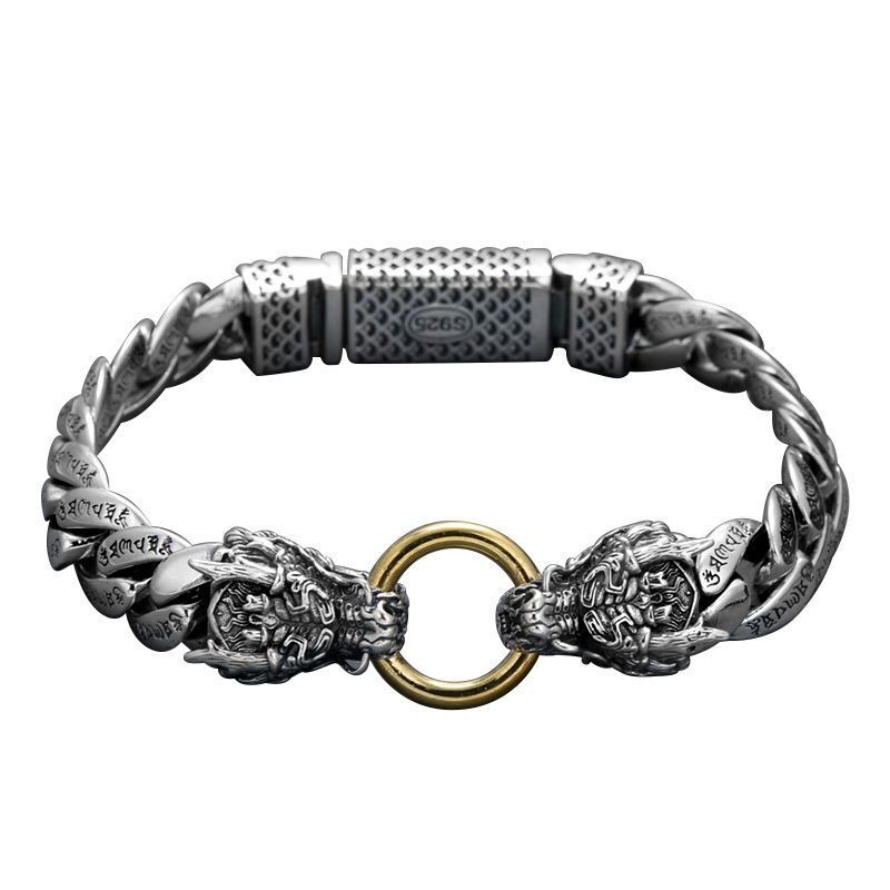 New 925 Silver Plated Bangle Bracelet Chain Popular Vintage Bracelets