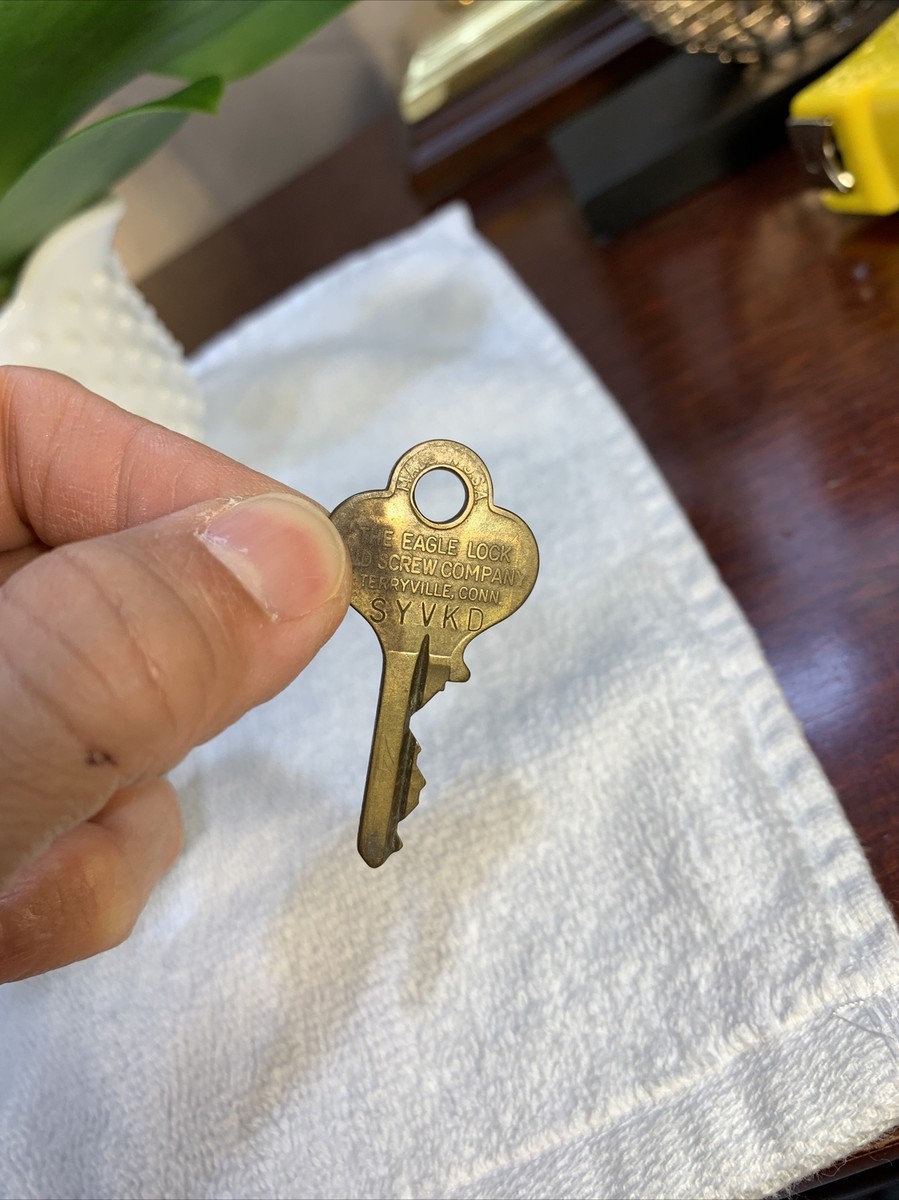 Vintage EAGLE Lock Company Terryville Conn. USA +Original Matching