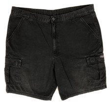 Wrangler Cargo Shorts Men's 40 Outdoor Casual Walking Black Cotton