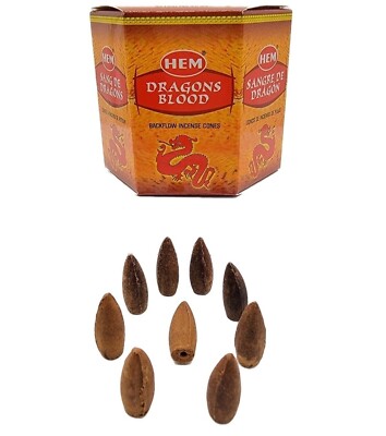 Hem Dragons Blood Backflow Waterfall Incense Cones - Free Shipping!