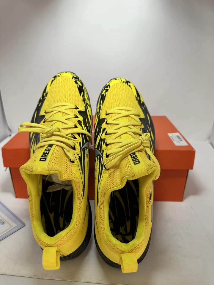 NUEVOS ZAPATOS NIKE VAPOR SPEED TURF OREGON DUCKS TEAM EMITIDOS AMARILLOS MUESTRA RARA 14 Foto 3 de 4