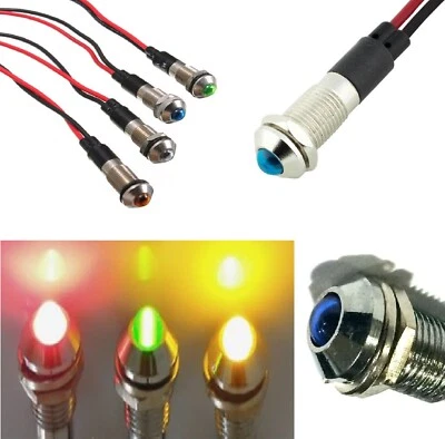 STG-TOP SPIA LED SEGNALAZIONE pannello 8mm verde blu rosso giallo bianco 3V 12V 24V 220V