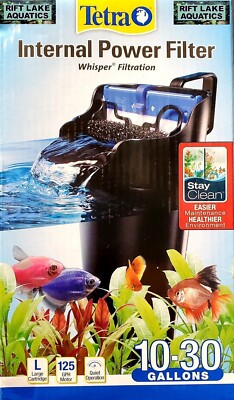 TETRA WHISPER 10 - 30 GALLON POWER FILTER INTERNAL 125 GPH  25817