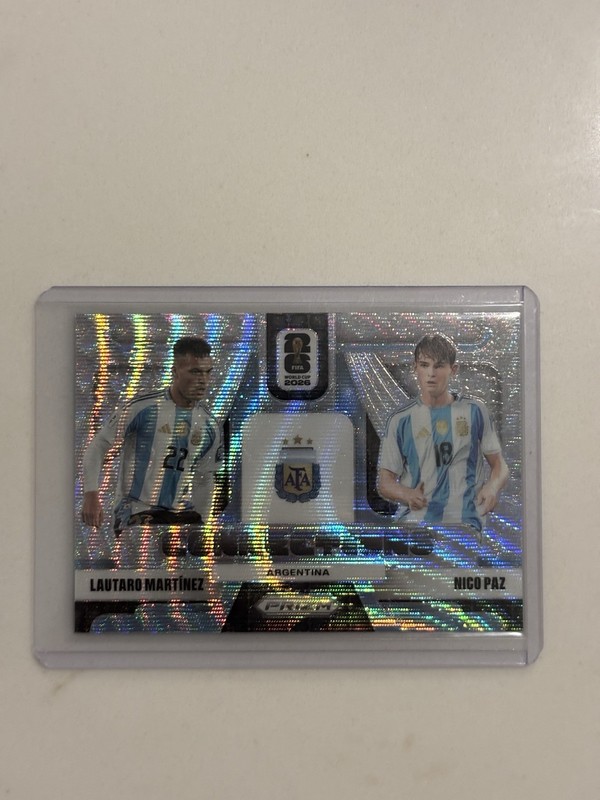 2026 Prizm FIFA World Cup Connections Lautaro Martínez-Nico Paz #23 Wave 
