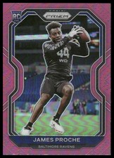 James Proche Rookie RC 2020 Panini Prizm #382 Prizm Pink Baltimore Ravens