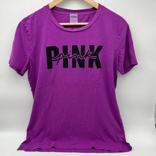 T-shirt Victoria's Secret PINK Campus Love - Col Rond, Manches Courtes, Taille Plus, Neuf Avec étiquettes