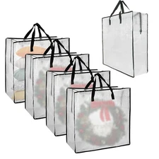 Wreath Storage Bag 5 Packs,25 Inches Wreath Storage Container for Home