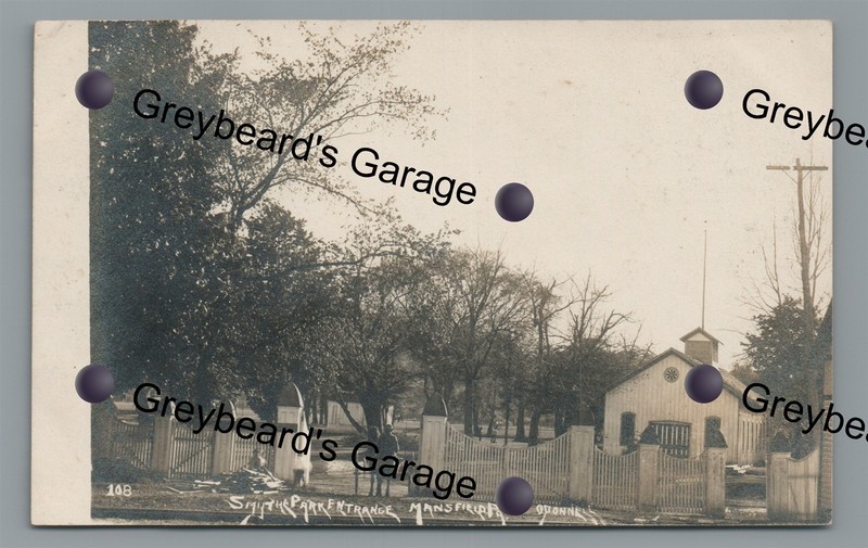 RPPC Smythe Park Entrance MANSFIELD PA Tioga County Vintage Real Photo Postcard