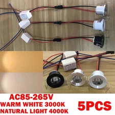 5Pcs AC 85V-265V Recessed Led Ceiling Down Light Lamps Spotlight & Driver NEW