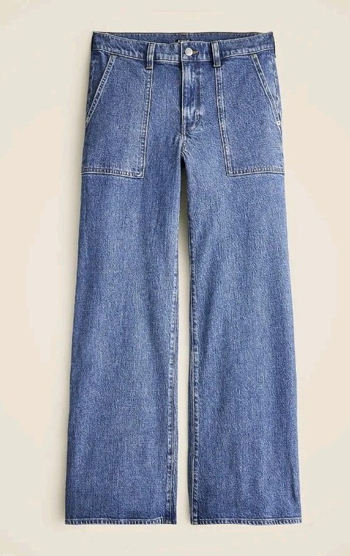 J. Crew Camp Pocket Wide Leg Jean - Women- Sz 29 - NWOT Originally $158