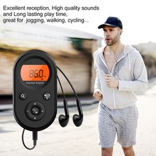 Portable AM/FM Pocket Radio Mini Walkman Digital LCD Screen with 3.5mm Earphone