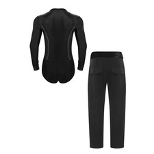 Mens Outfits Ballroom 2 Piece Chacha Dancewear Samba Front Zip Tango V Neck