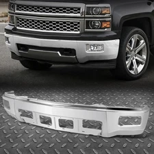 For 14-15 Chevy Silverado 1500 Chrome Front Bumper Face Bar w/ Fog Light Holes