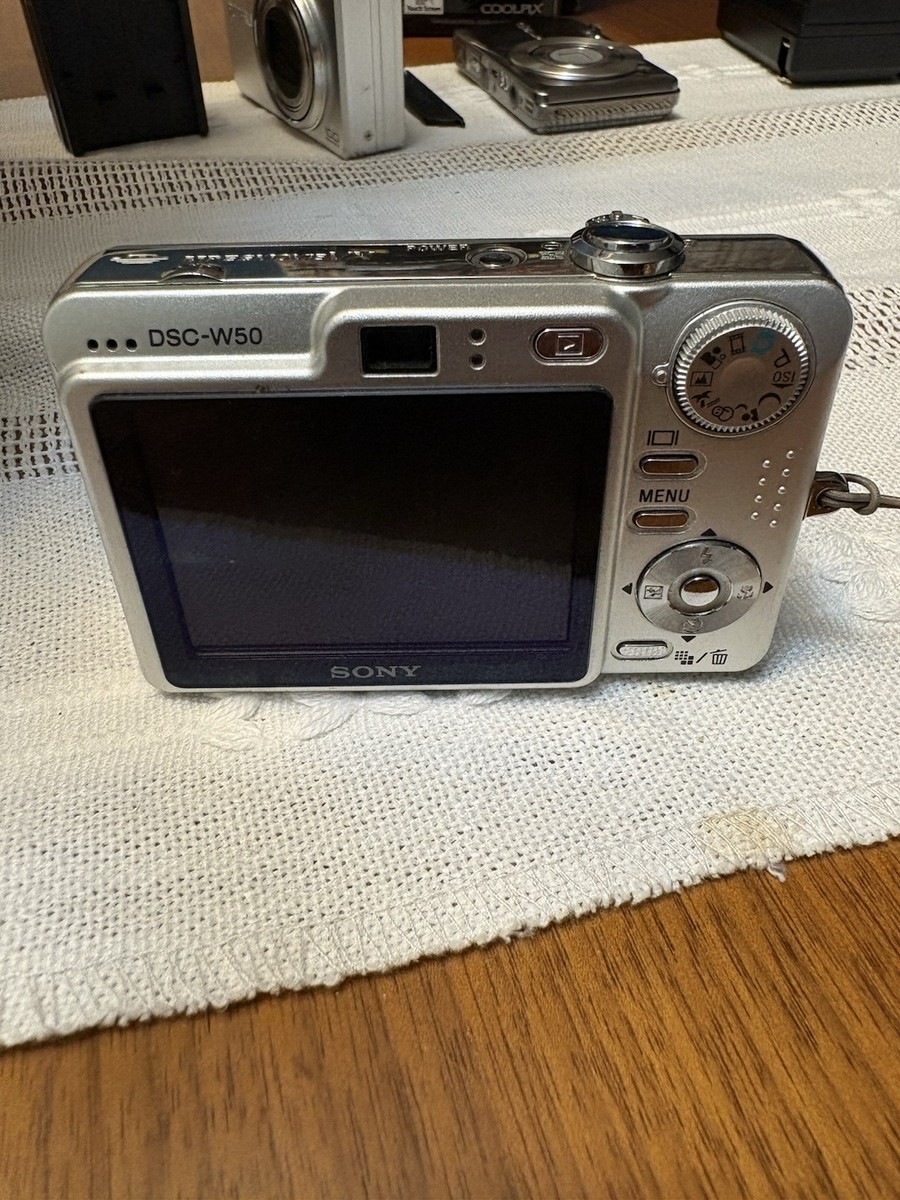 Sony Cyber-shot DSC-W50 6.0MP Digital Camera - Silver for sale