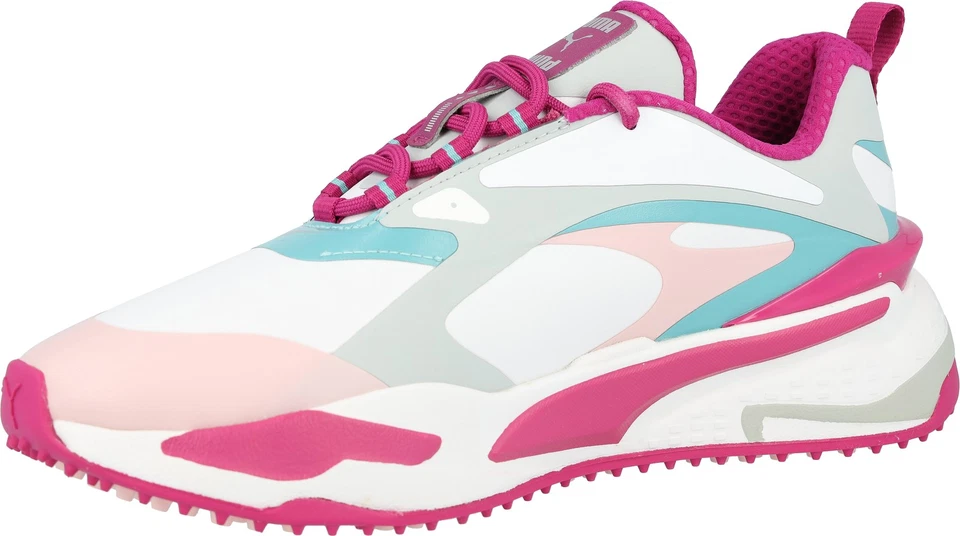 Zapatos de golf Puma GS Fast blanco/rosa tiza/azul porcelana para mujer elige la talla Foto 4 de 4