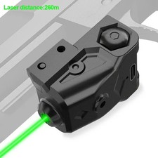 USB Rechargeable Green Laser Sight Low Profile Guns Pistol Picatinny Rail