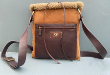 Borsa a tracolla UGG Shearling marrone scamosciato borsa a mano tracolla tracolla in pelle
