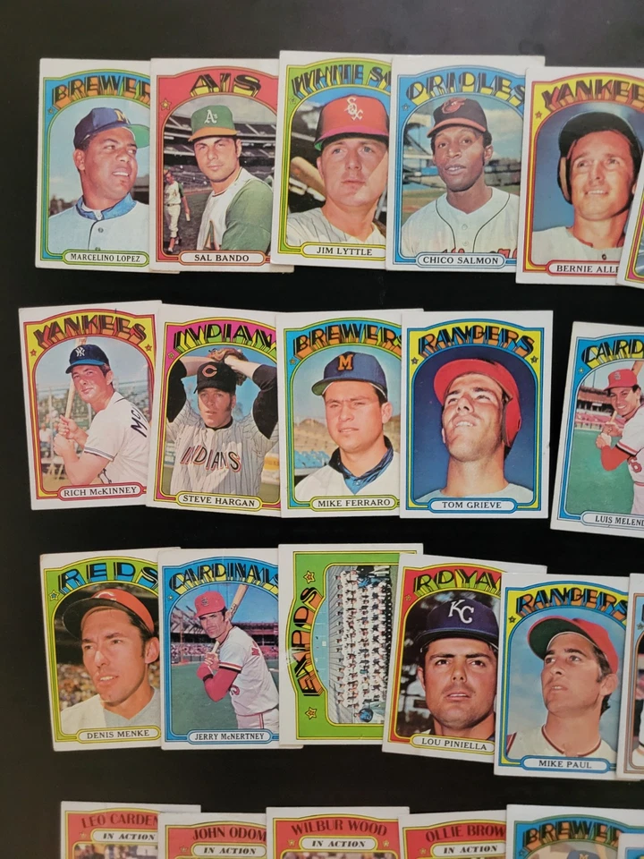 1972 Topps Baseball Cards - 40 High Numbers - W/ Babe Ruth Award and Al Oliver - Image 2 of 4