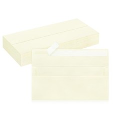 50 Pack 10 Business Envelopes, Ivory Standard Envelopes Self 50 Pack,