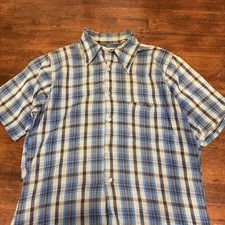 Vintage 60 s JC Penney's TownCraft Penn-Prest Shirt Plaid Men s Sz M/ 15 Trashed