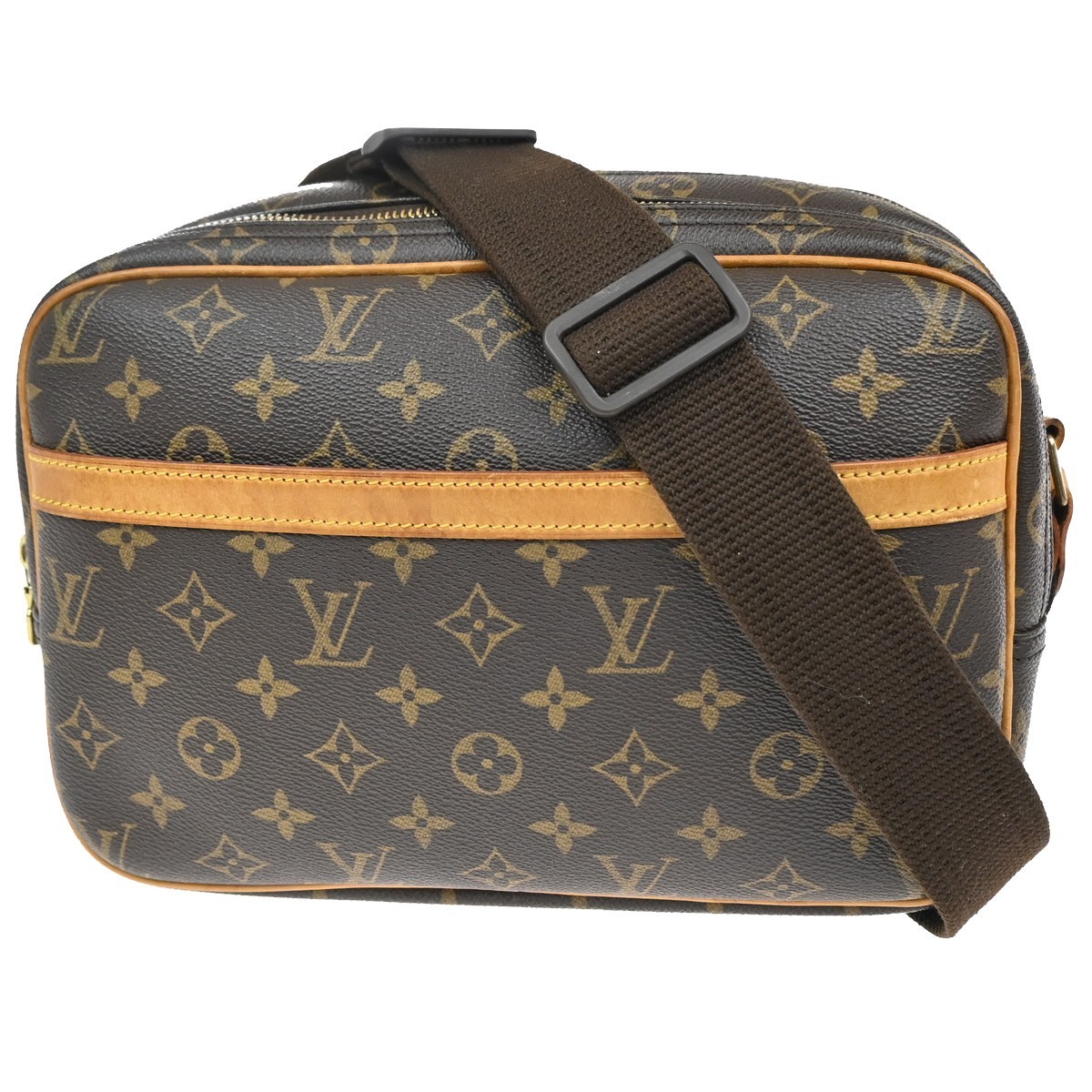 Louis Vuitton Reporter Bag Monogram Canvas Brown Canvas Shoulder Bag Bag (Pre-Owned)